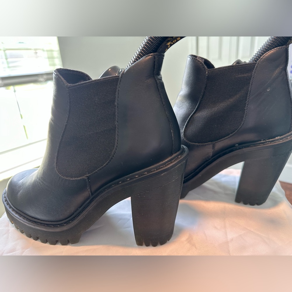 Dr. Marten platform slip on heeled boot